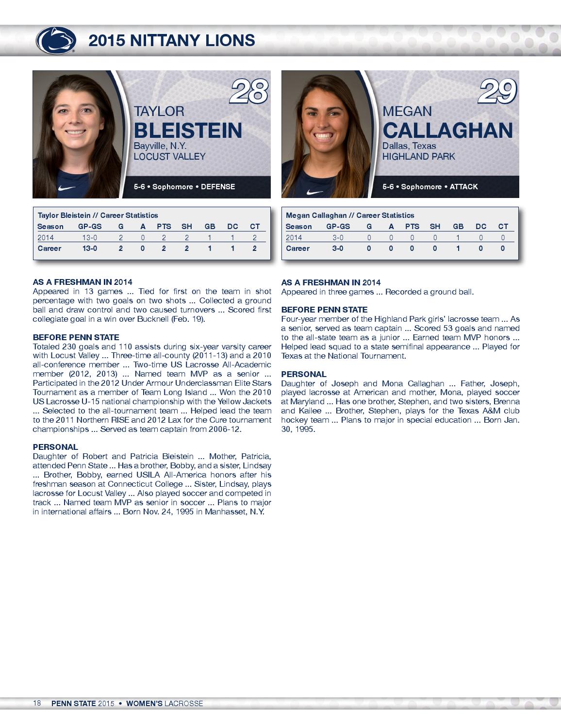 2015 Penn State Women's Lacrosse Yearbook by Penn State Athletics Issuu