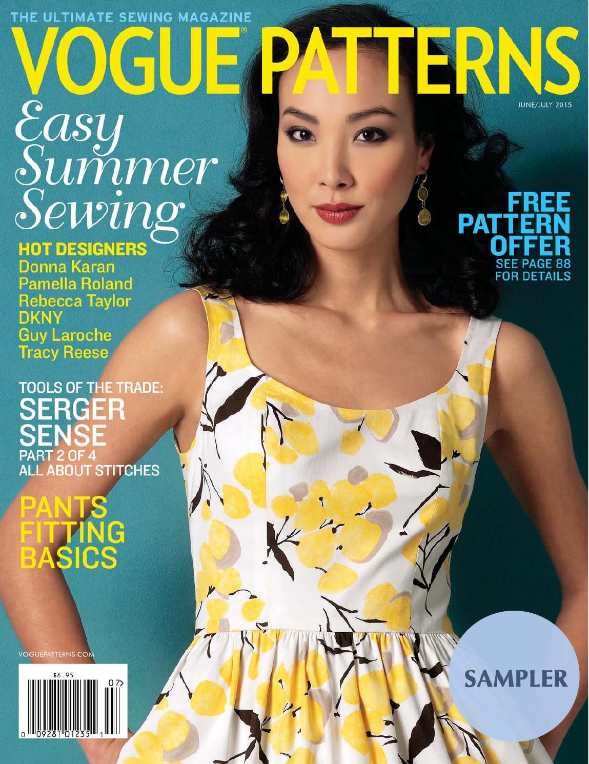 Vogue Patterns Magazine June/July 2015 Sampler by Design Group Issuu