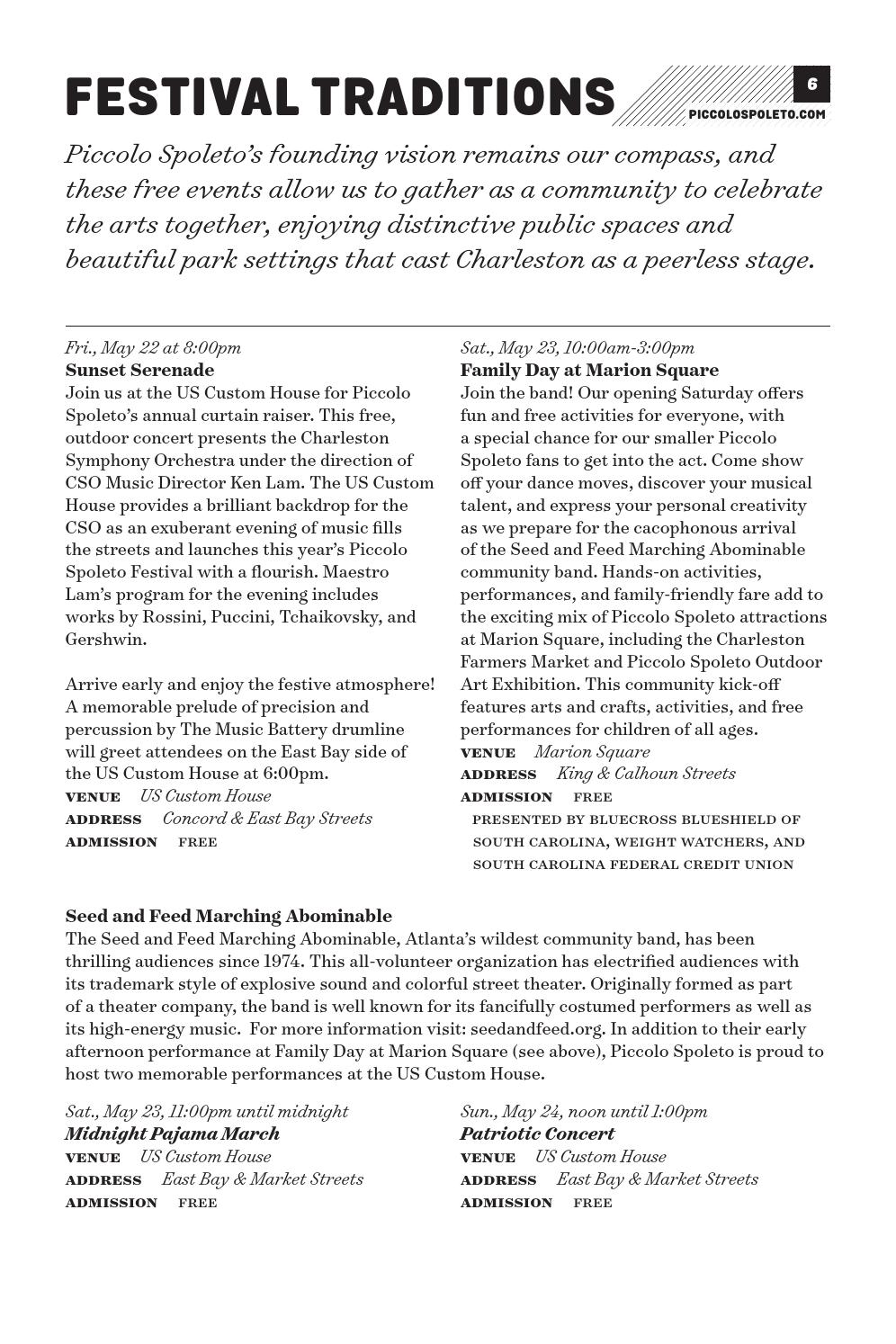 2015 Piccolo Spoleto Festival Program Guide by Piccolo Spoleto Festival