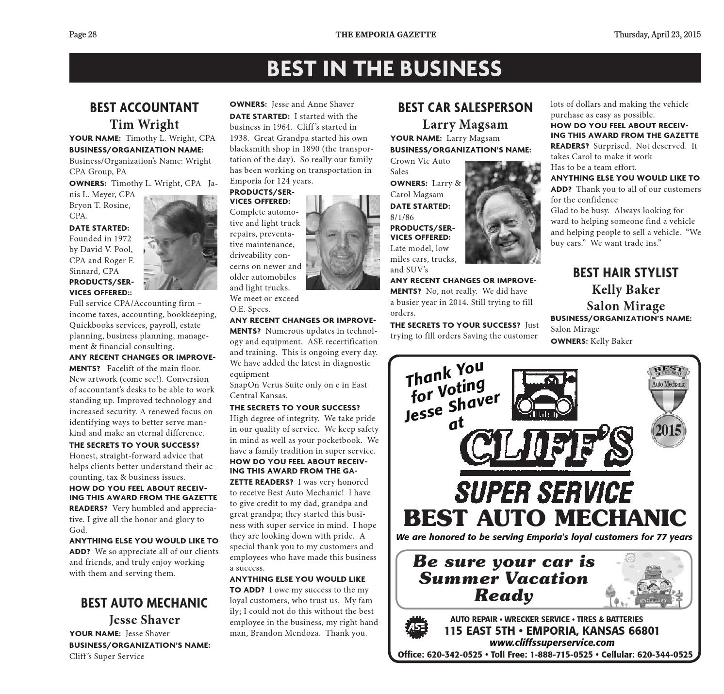 2015 Readers Choice Emporia Gazette by The Emporia Gazette Issuu