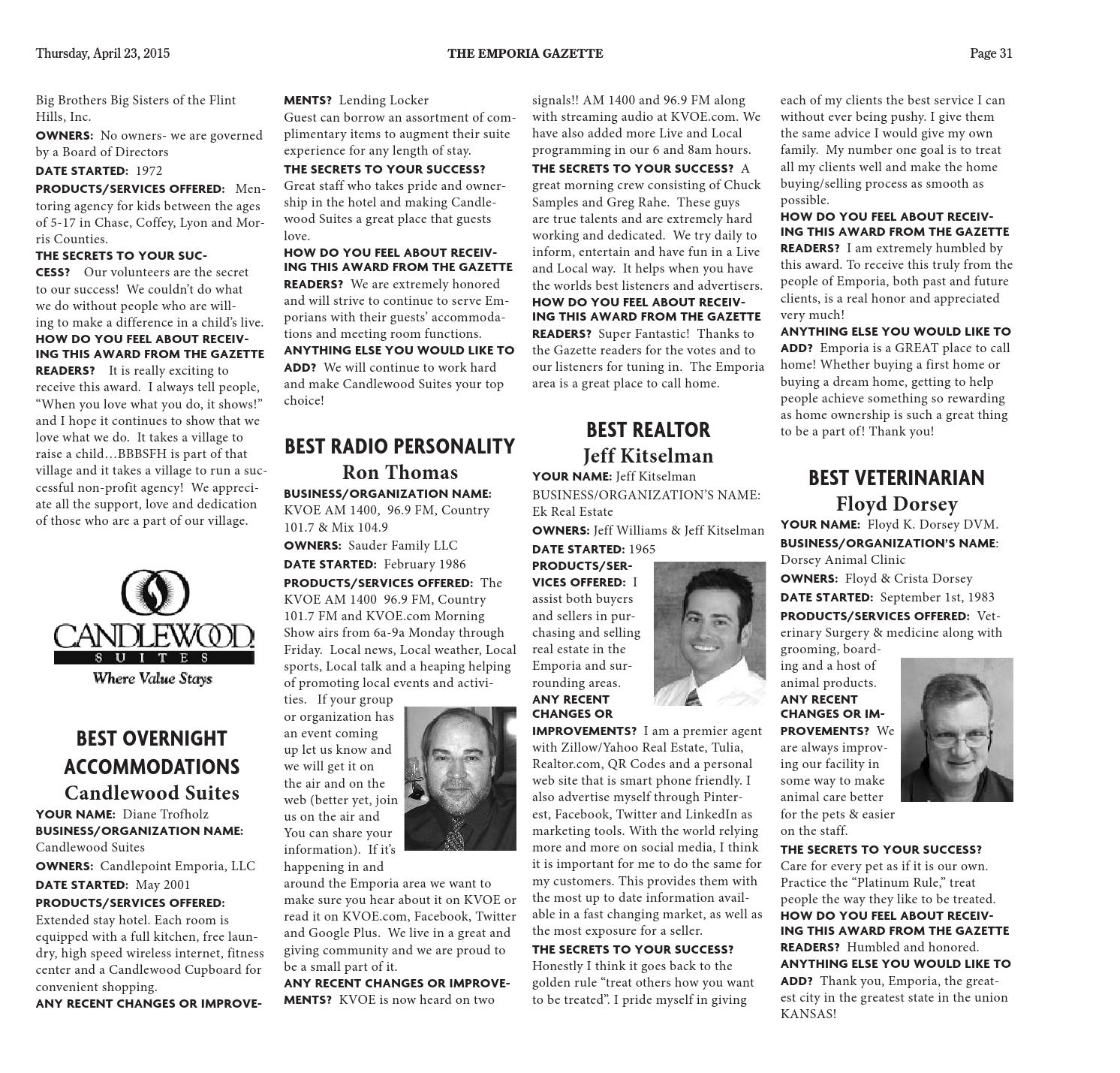 2015 Readers Choice Emporia Gazette by The Emporia Gazette Issuu