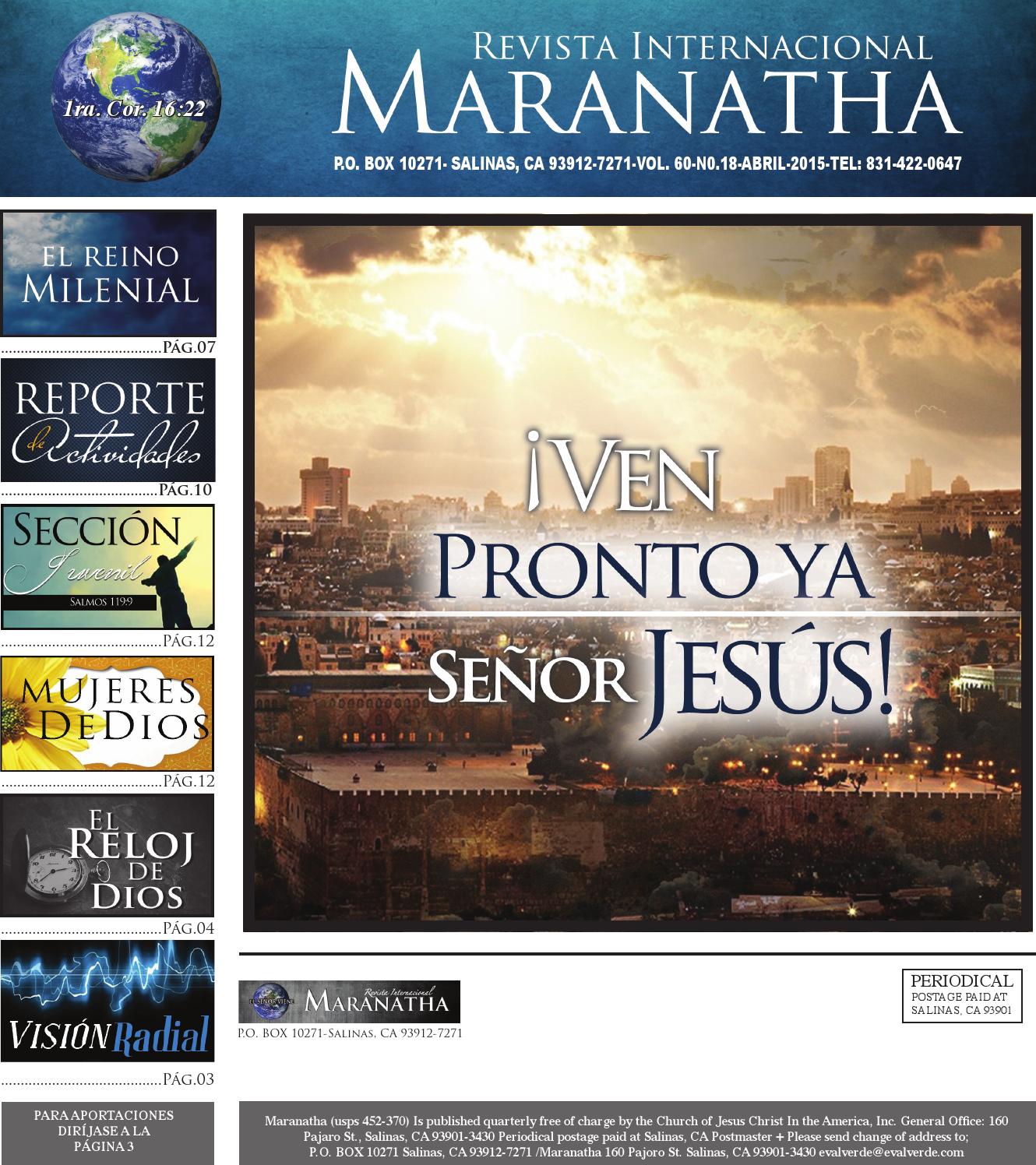 Maranatha Abril 2015 By Eliezer Mdza Issuu issuu