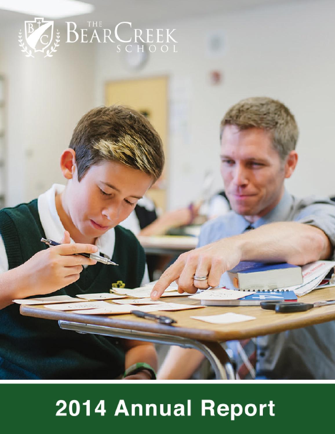 2014 Annual Report by The Bear Creek School Issuu