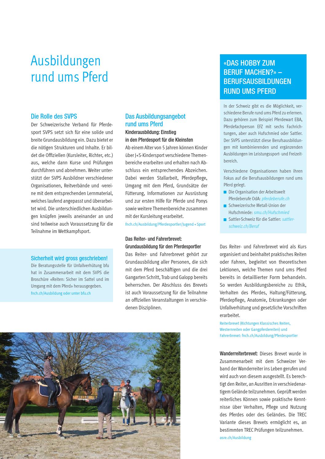 Ausbildungen rund ums Pferd by Schweiz. Verband für Pferdesport ...