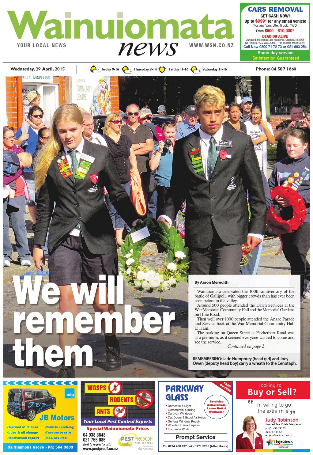 Wainuiomata News 280415 by Local Newspapers Issuu