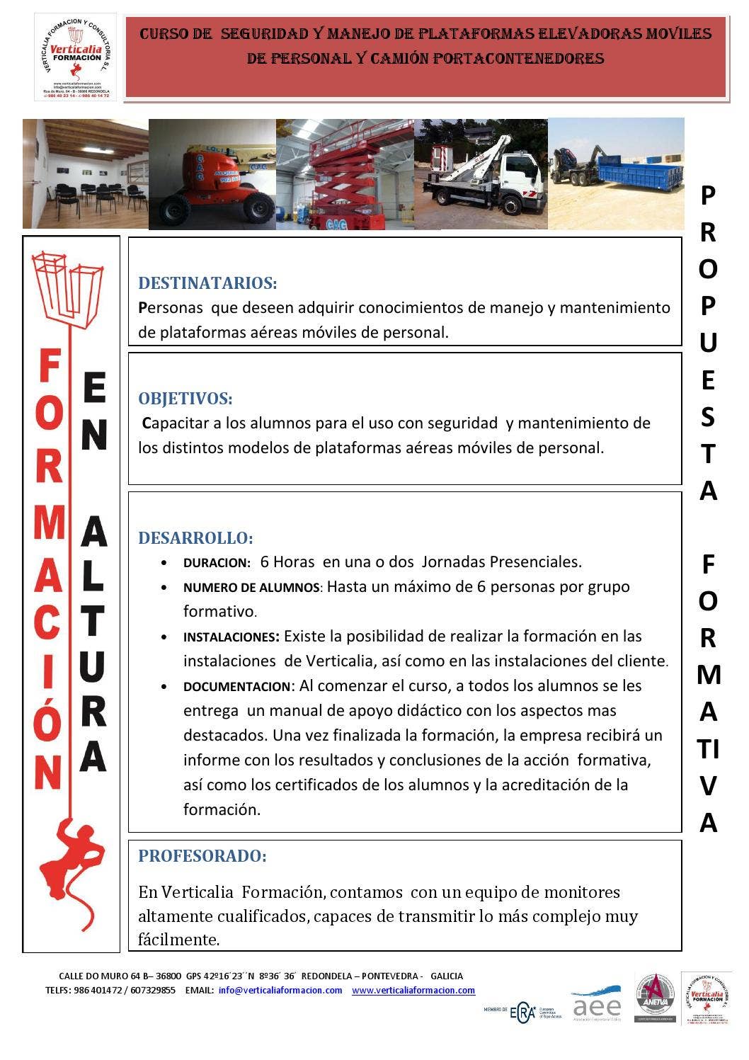 Curso de seguridad y manejo de plataformas elevadoras moviles de ...