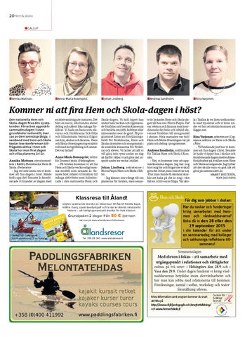 Hemu0026skola nr 2 2015 by Tidningen Hem och Skola Förbundet Hem och 