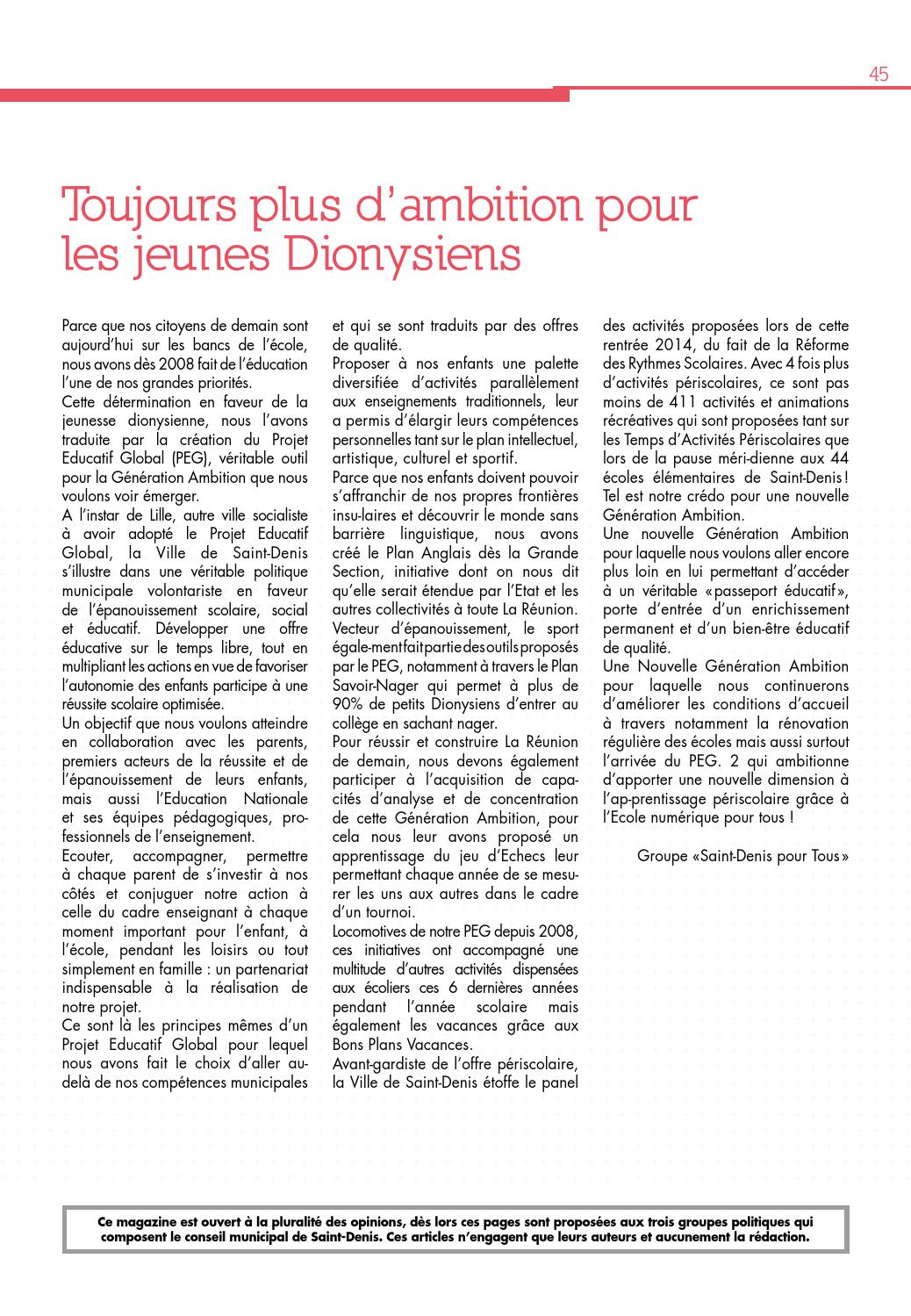 Ici SaintDenis N°19 by Ville de SaintDenis de La Réunion Issuu