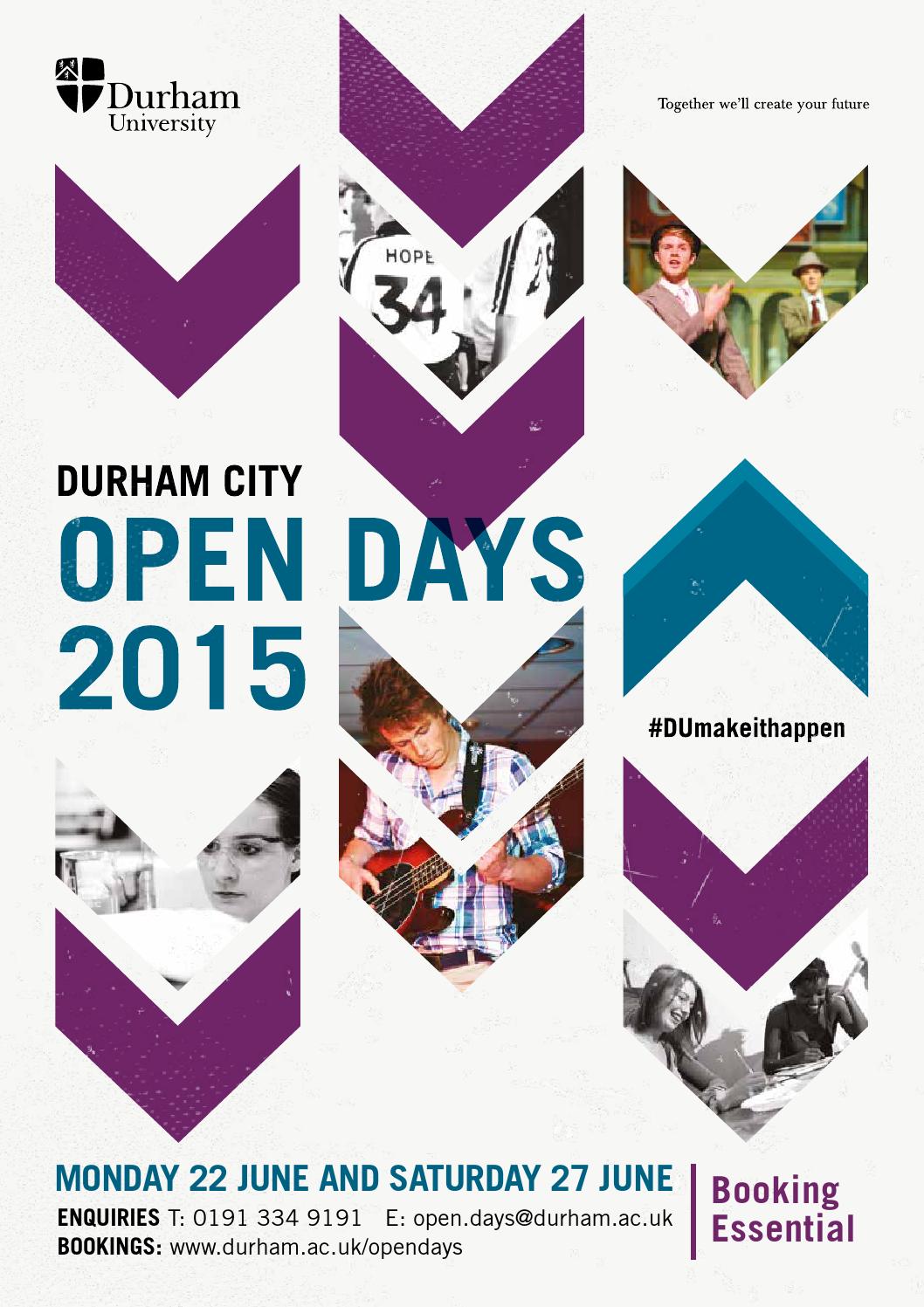 Durham City Preapplication Open Day Guide 2015 by Durham University