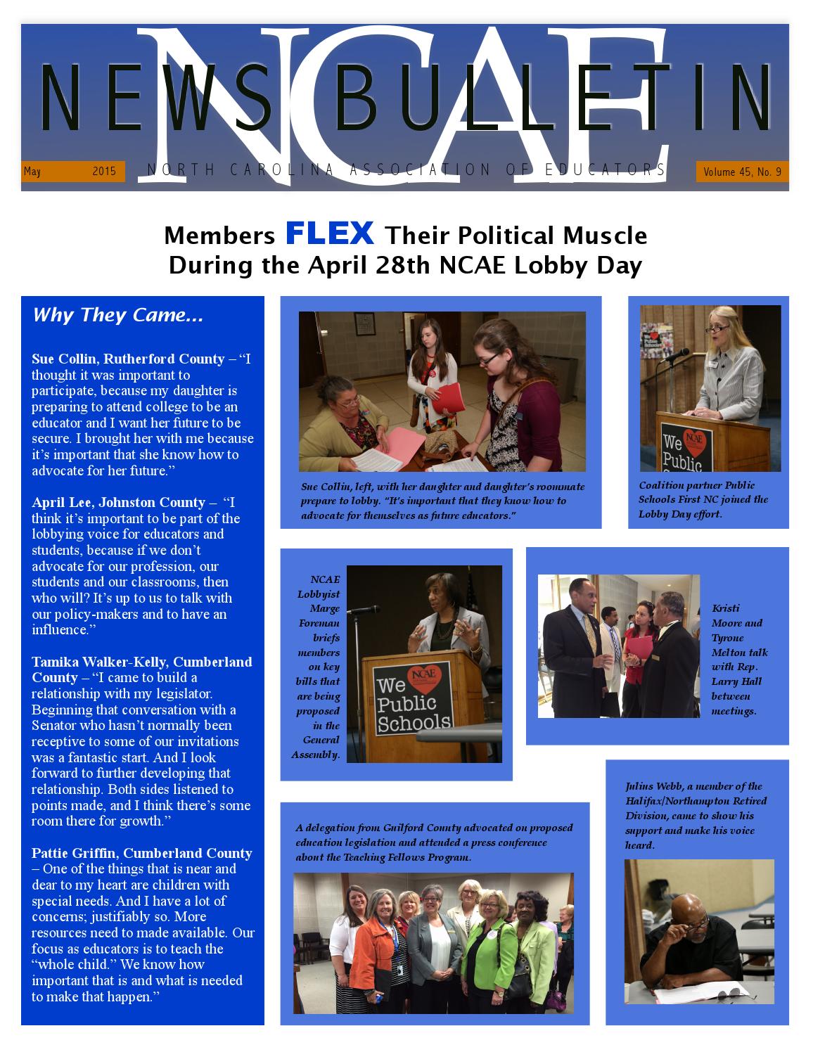 May 2015 News Bulletin by NCAE Issuu