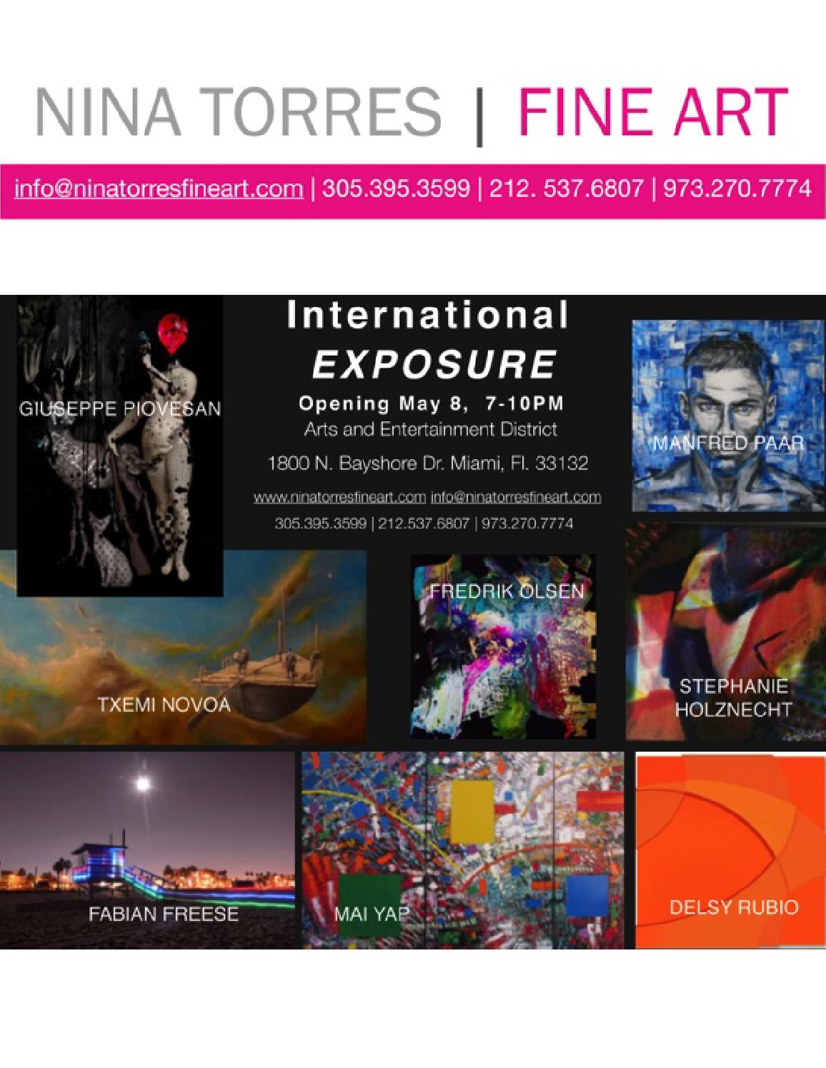 International Exposure Catalog May 2015 at Nina Torres Fine Art MIAMI