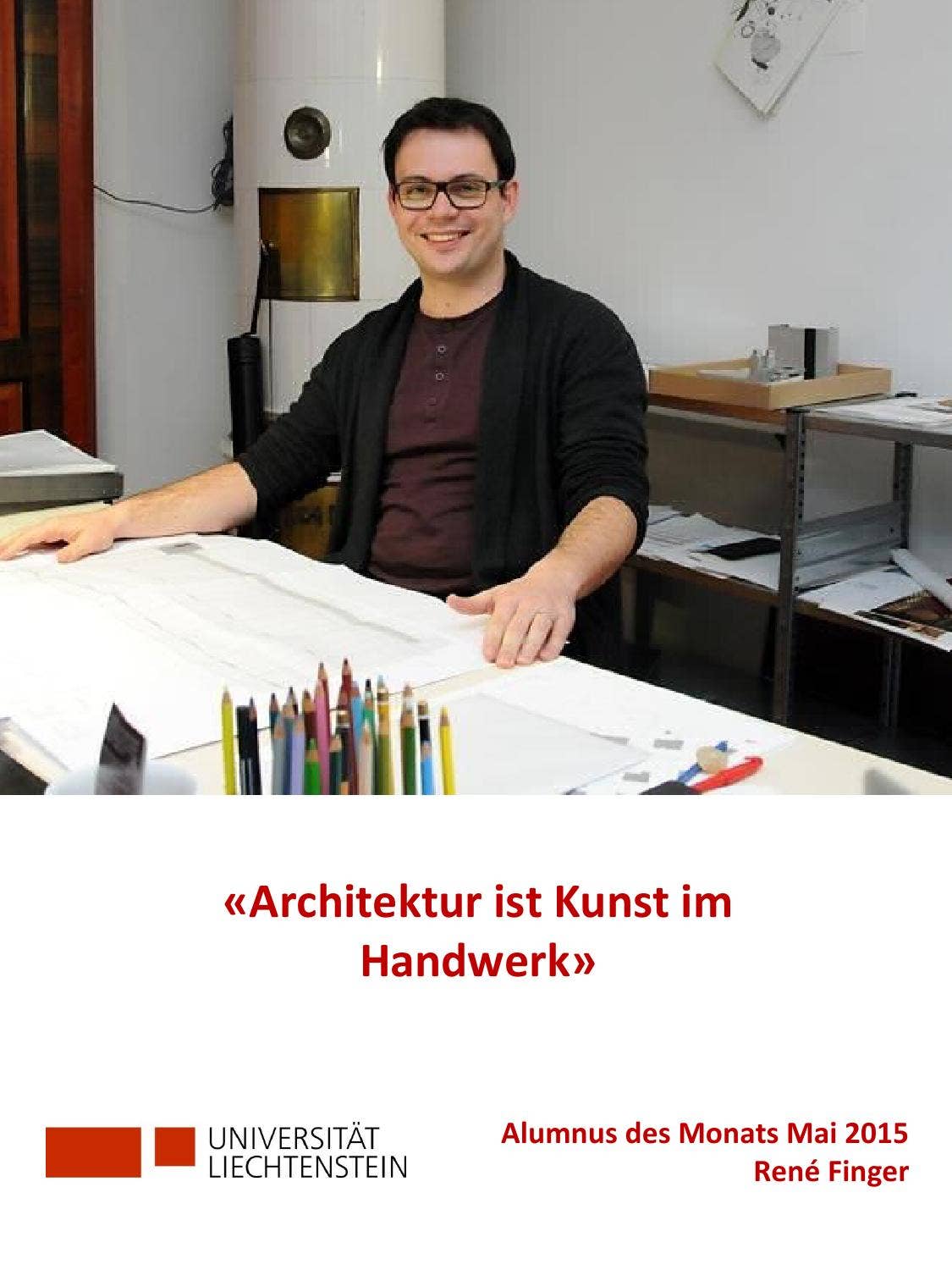 Stefan Rinner Alumnus des Monats Mai 2015 by Universität Liechtenstein - Issuu