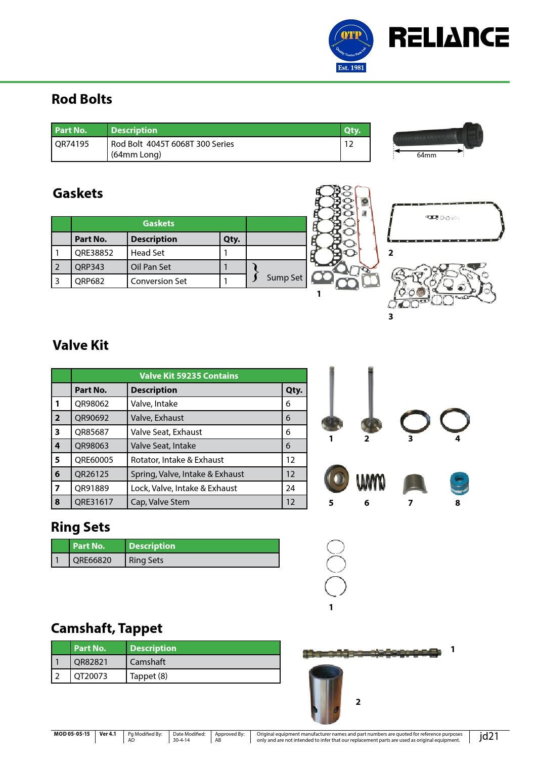 Engine parts catalogue by Quality Tractor Parts - Issuu