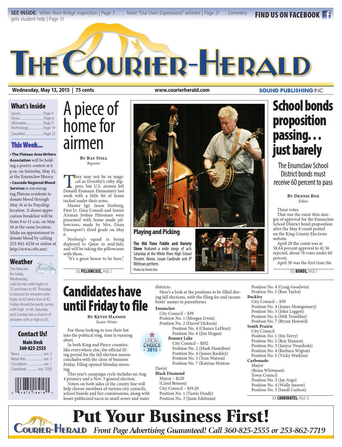 Enumclaw CourierHerald, May 13, 2015 by Sound Publishing Issuu