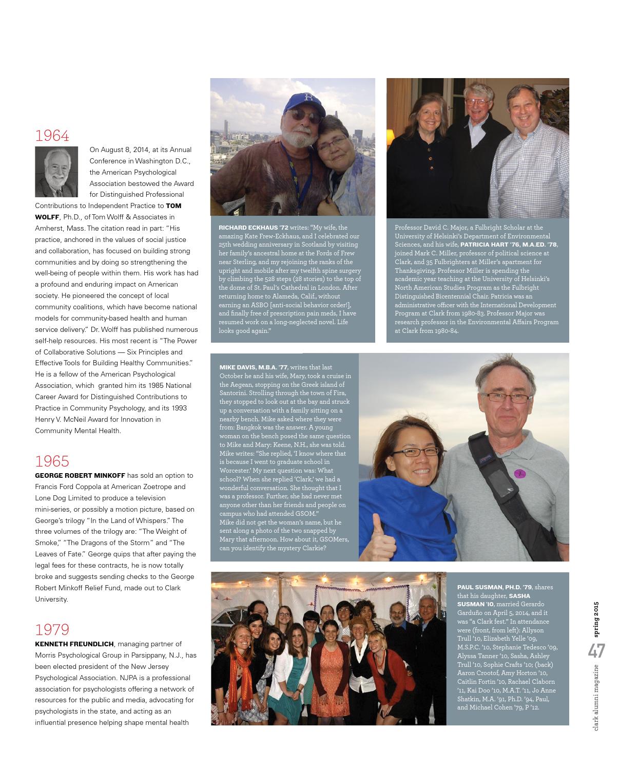 Clark University Alumni Magazine Spring 2015 by Clark University Issuu
