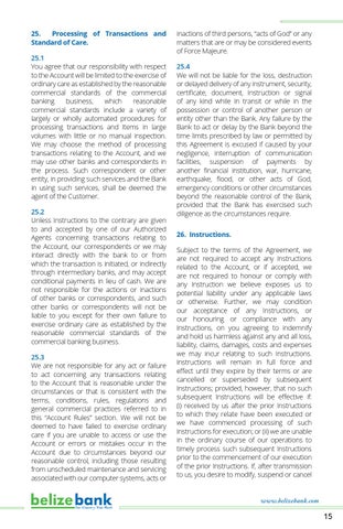 Belize Bank Client Deposit + Services Agreement 第 17 页