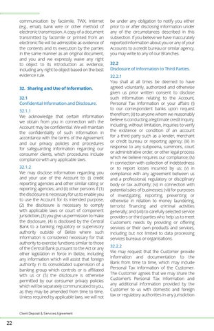 Belize Bank Client Deposit + Services Agreement 第 24 页