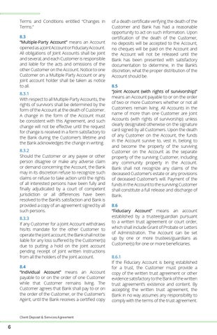 Belize Bank Client Deposit + Services Agreement 第 8 页