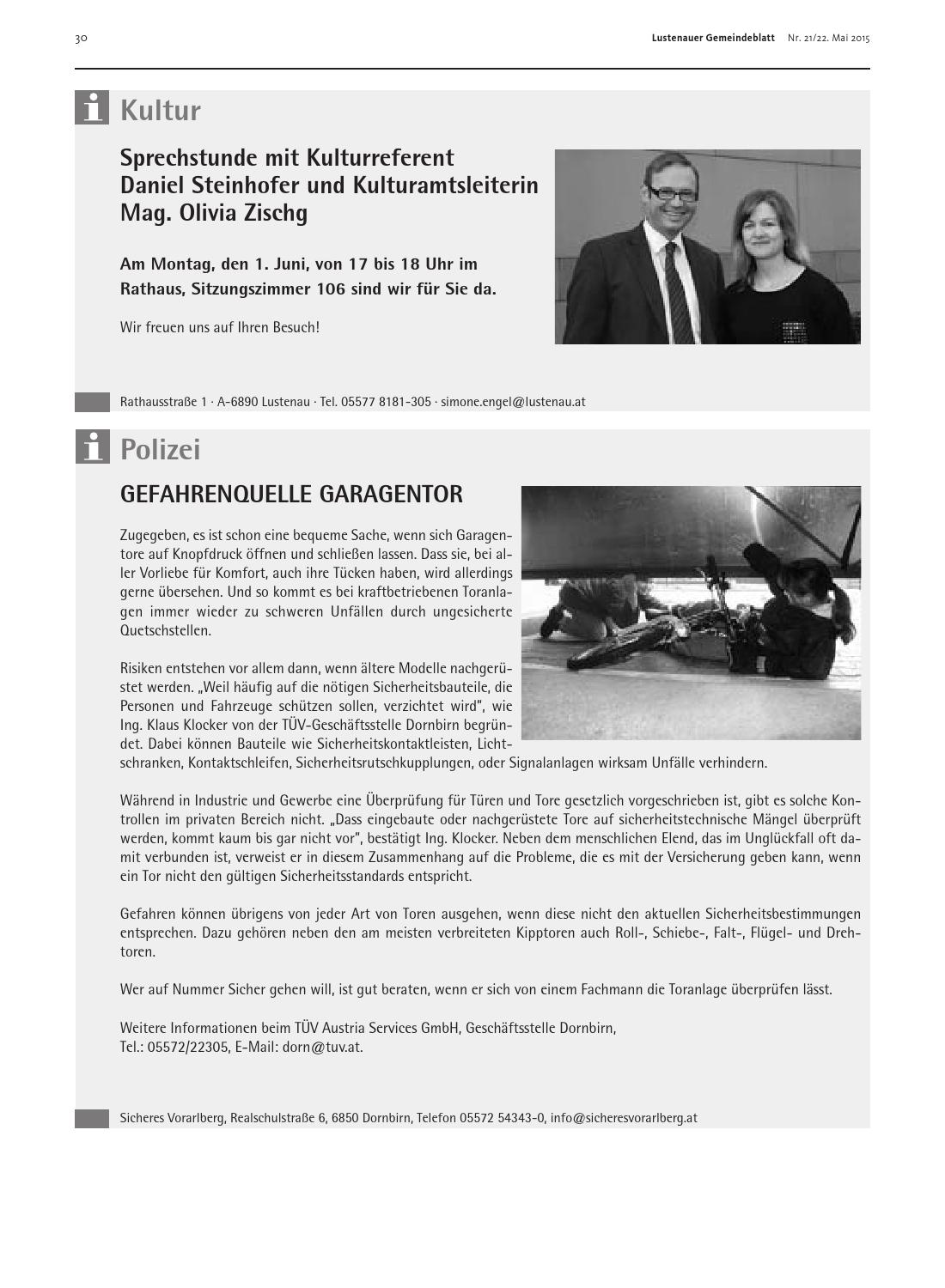 Gemeindeblatt 21 2015 by Marktgemeinde Lustenau - Issuu