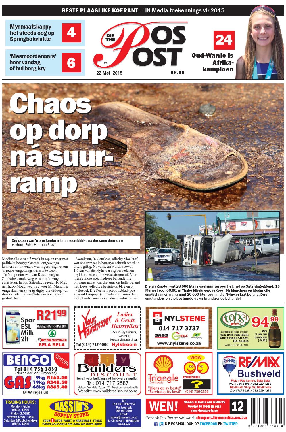 Die Pos 22 Mei 2015 by Die Pos koerant/newspaper  Issuu