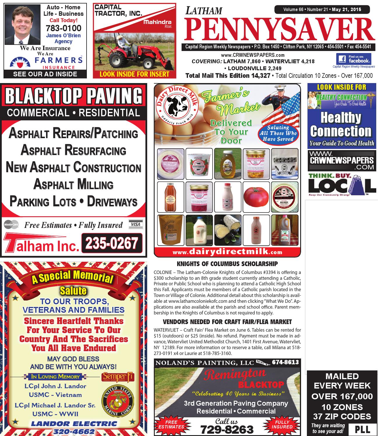 Latham Pennysaver 052115 by Capital Region Weekly Newspapers Issuu