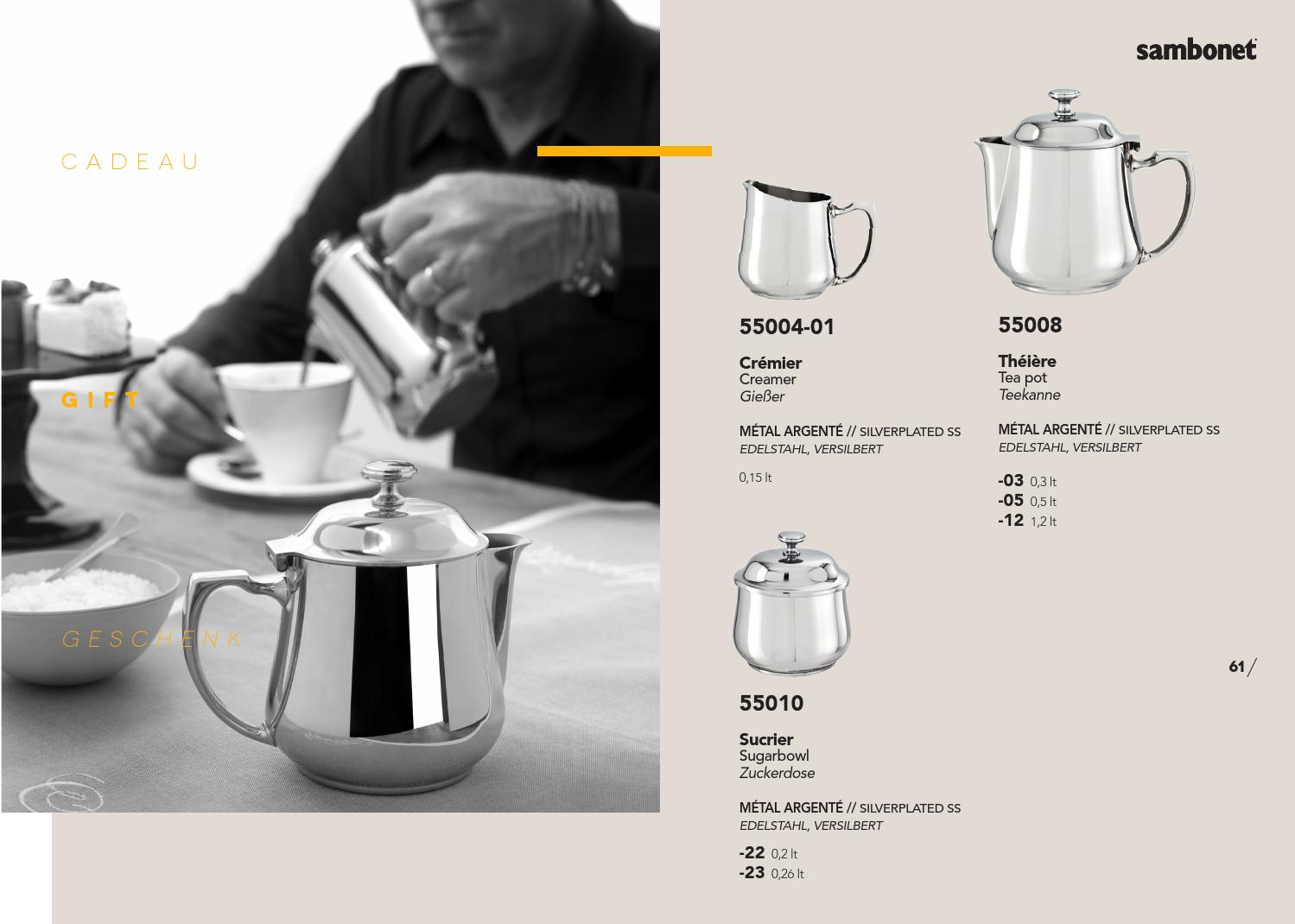 Sambonet Taste Ménagère 24 Pièces | Couverts Inox 18/10 Design Minimaliste - Coffret Cadeau