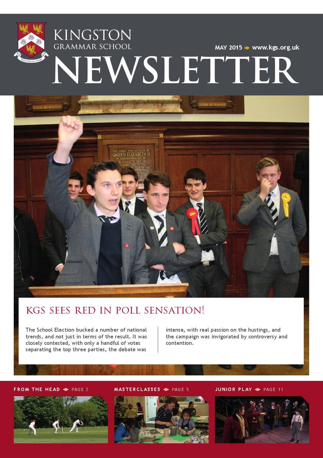 KGS Newsletter May 2015 by Kingston Grammar School - Issuu