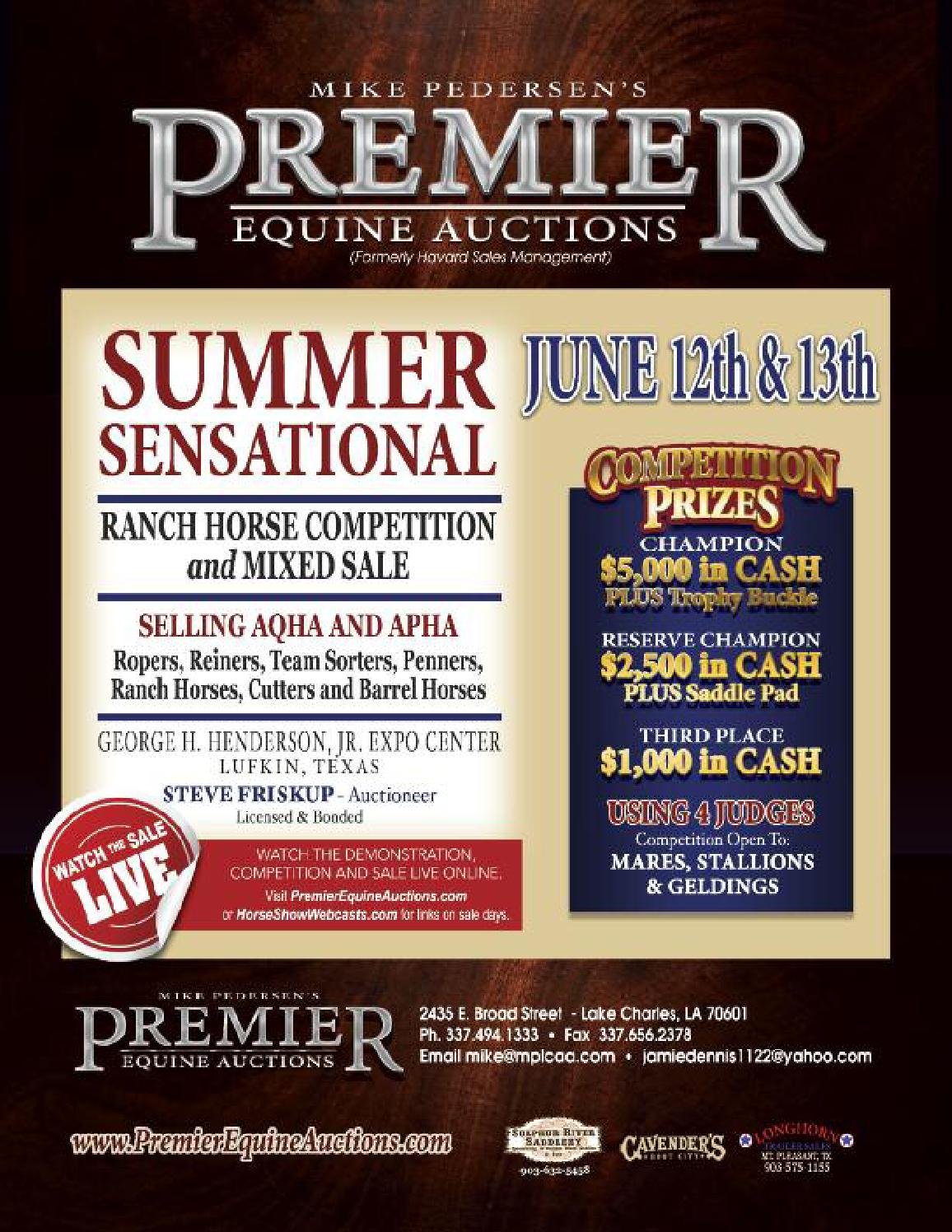 Premier Equine Auctions June 2015 Sale by Big Sky Design Issuu