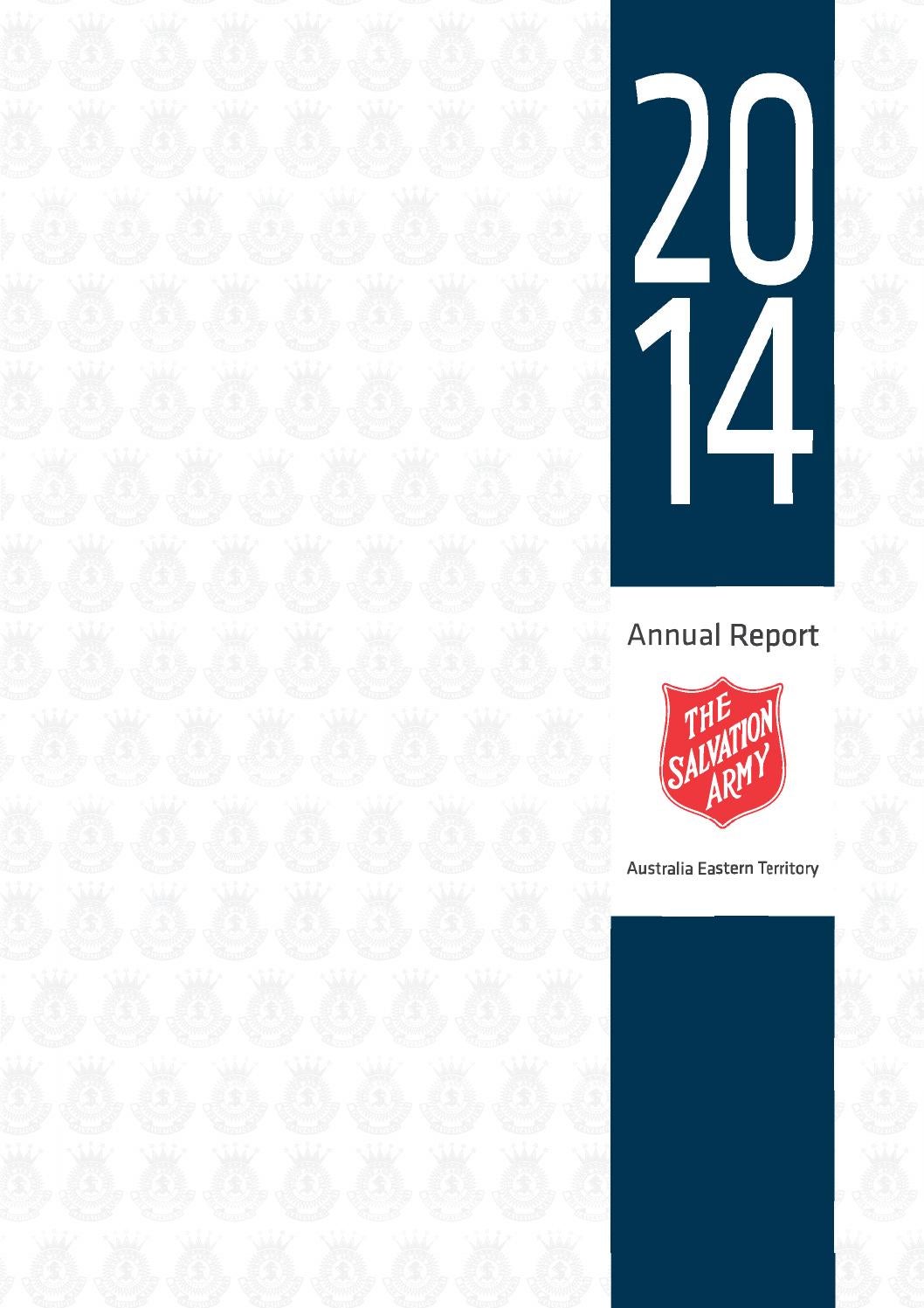 Annual Report 2014 (NSW, QLD, ACT) by The Salvation Army - Issuu