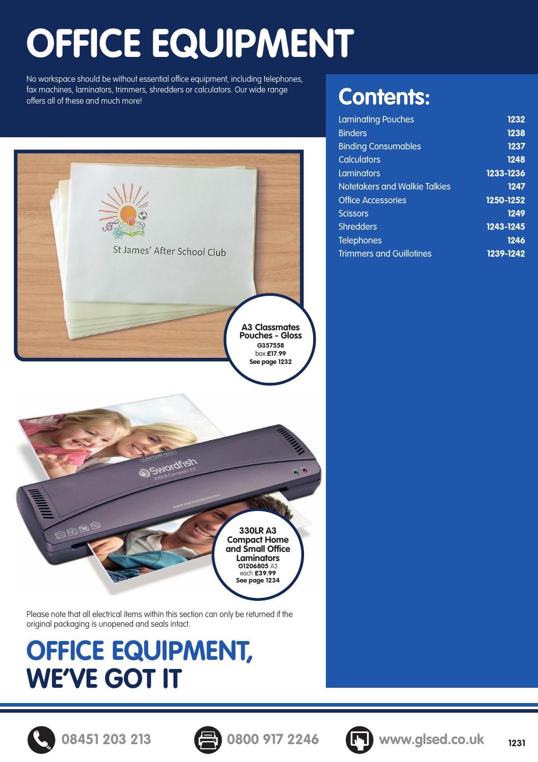 GLS Educational Supplies Catalogue 2015/16 Office Equipment by Findel
