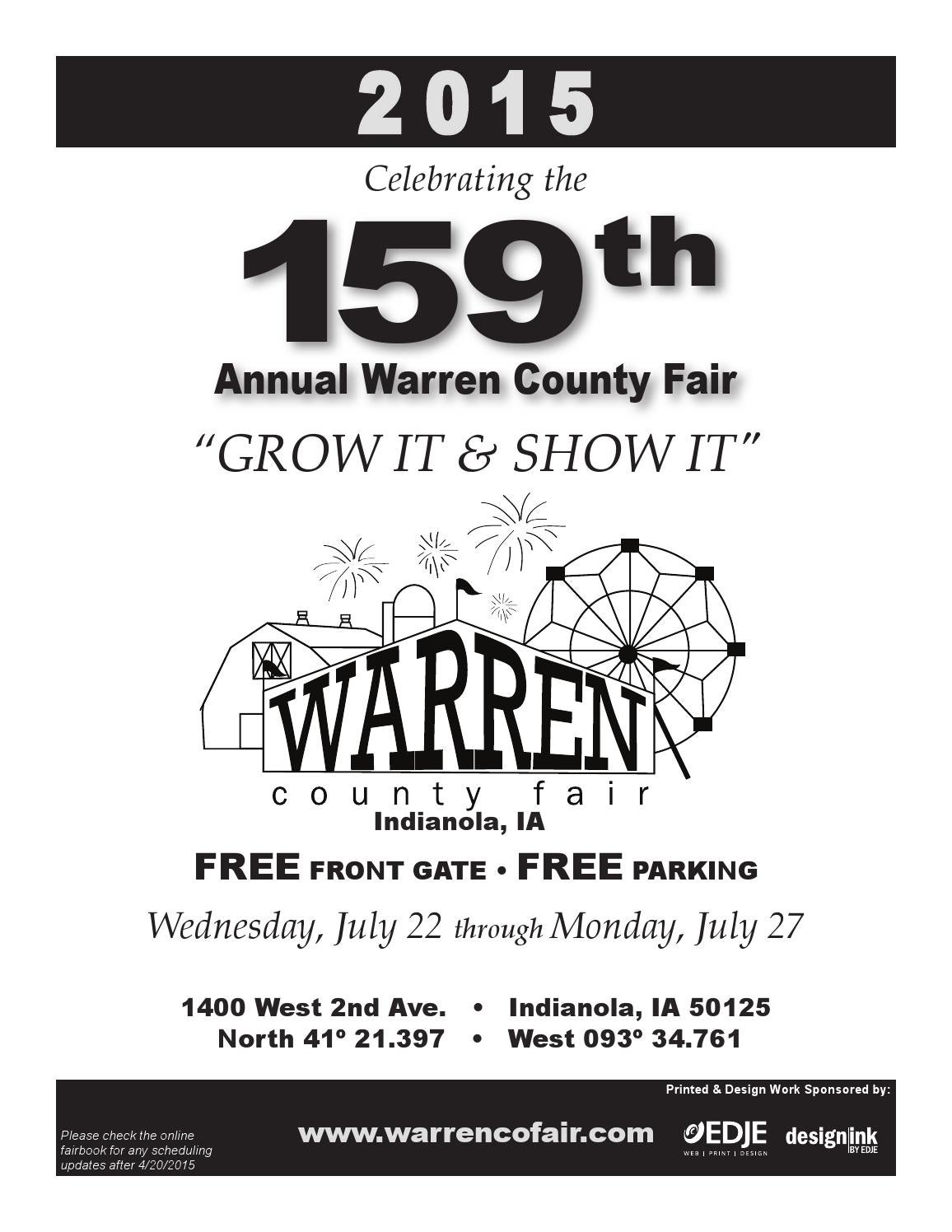 Warren County Fair 2015 by EDJE Issuu