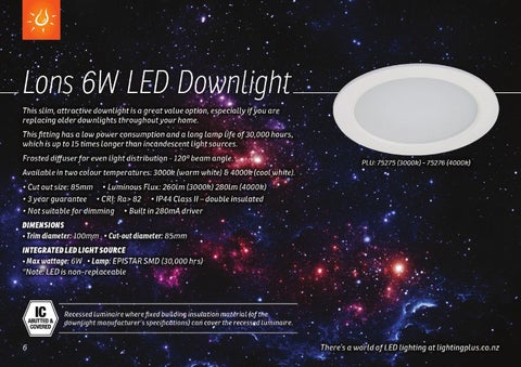Lightingplus A5 LED 筒灯 手册 第 6 页