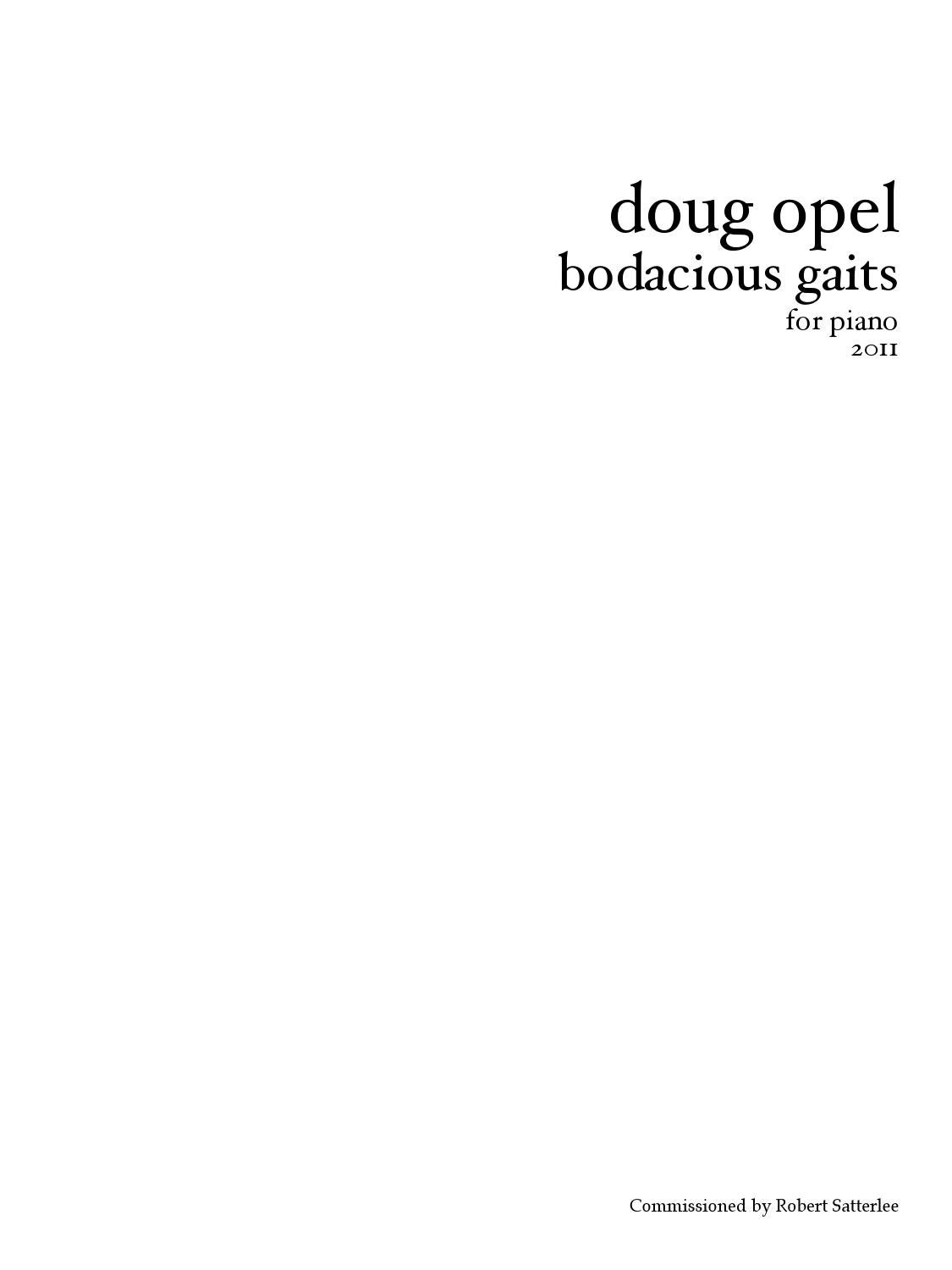 Bodacious Gaits By Doug Opel Issuu