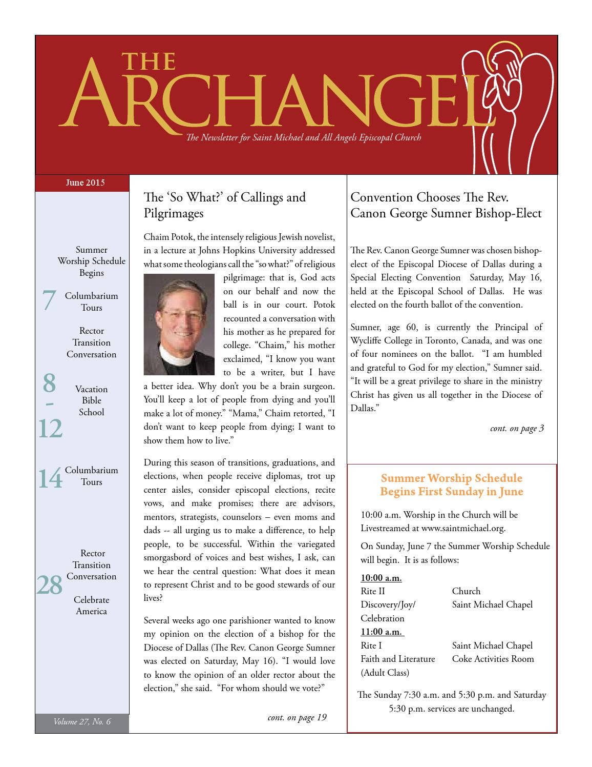 The Archangel June 2015 by Saint Michael and All Angels Episcopal ...
