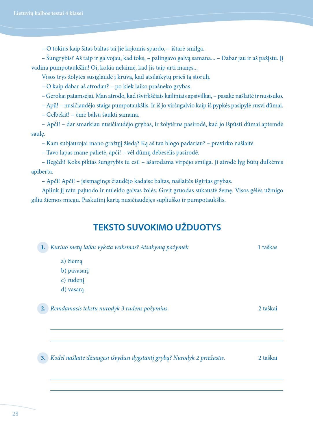 Lietuviu kalbos testai 4 kl by knygos.lt - Issuu
