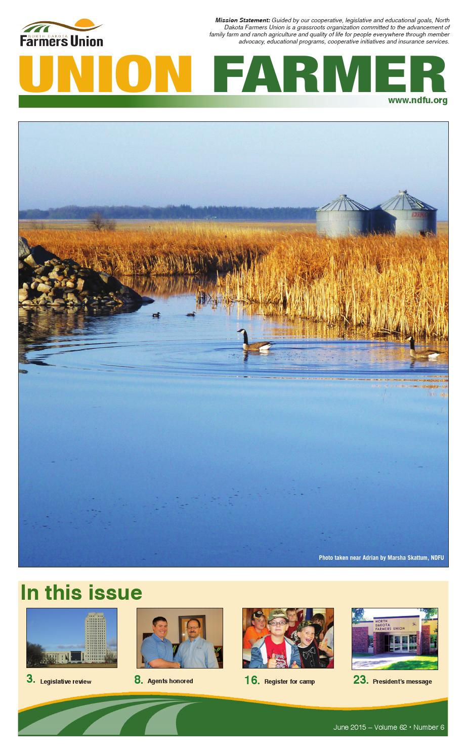 June 2015 Union Farmer by North Dakota Farmers Union Issuu