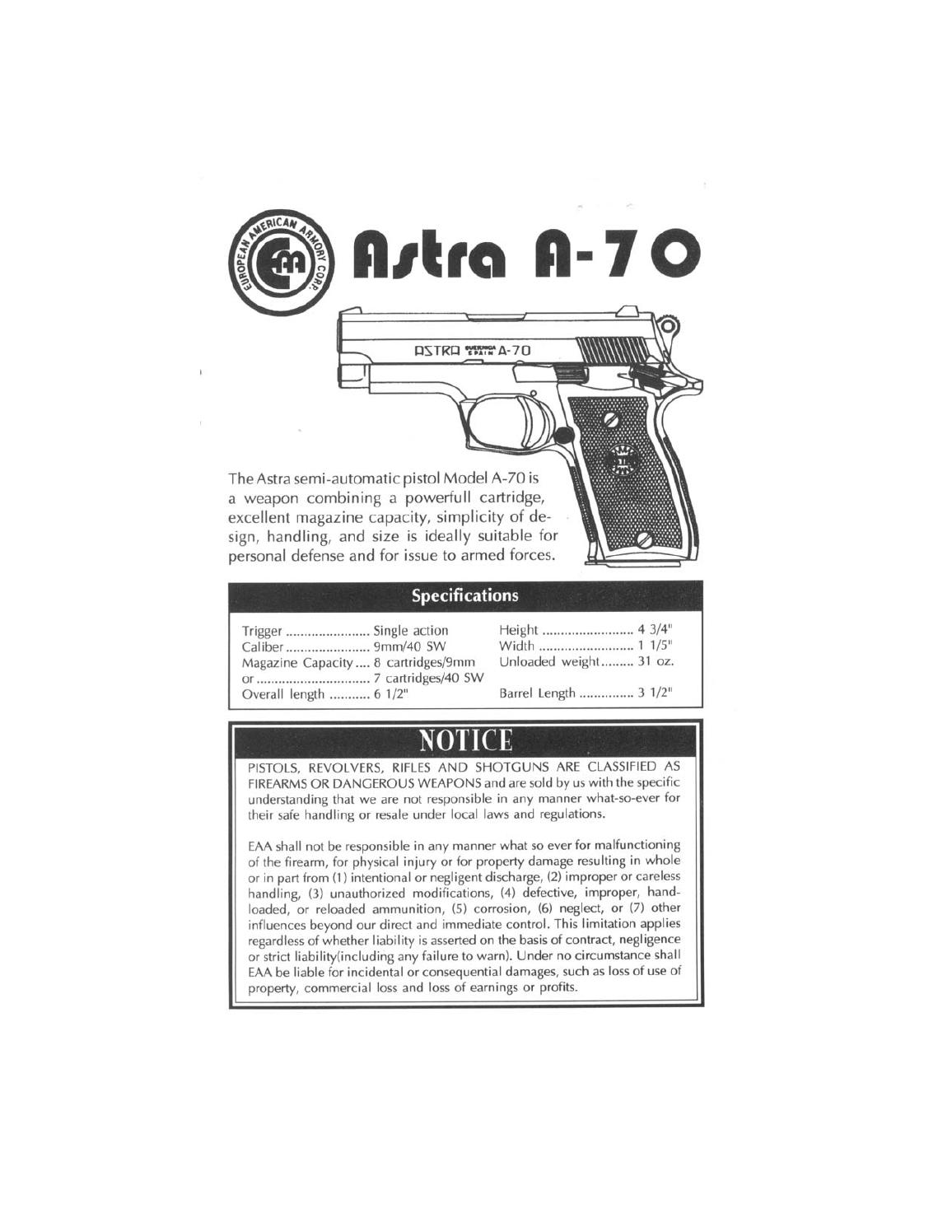 Astra A70 by EAA Corp Issuu