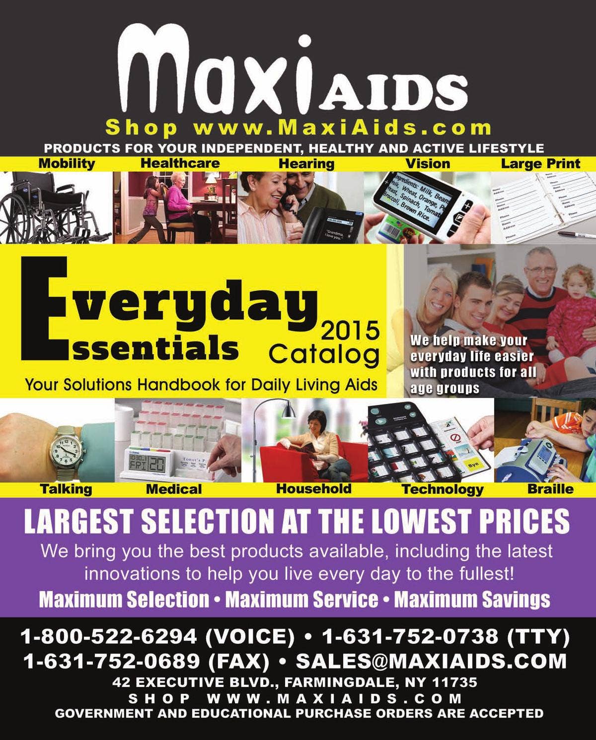 MaxiAids Everyday Essentials Catalog 2015 by Issuu