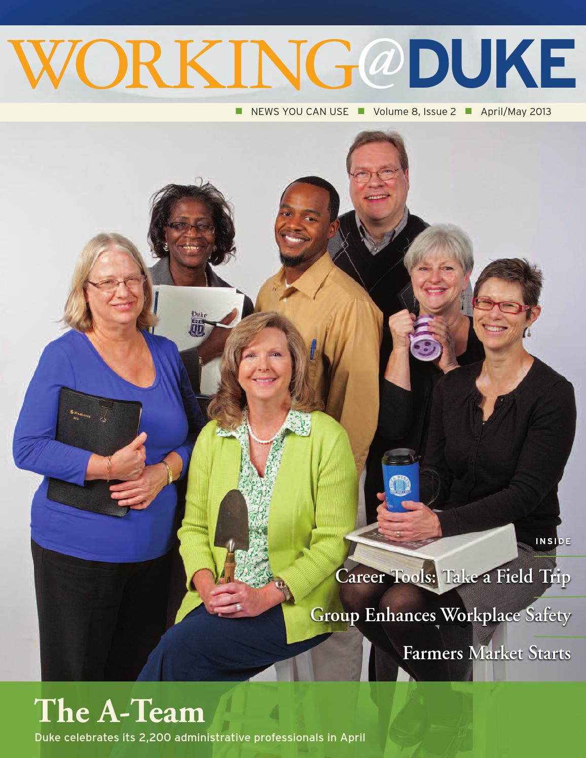 April/May 2013 Working@Duke by Working Duke - Issuu