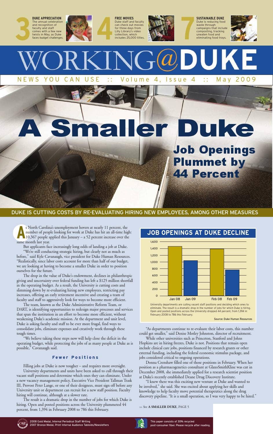 May, 2009 Working@Duke by Working Duke - Issuu