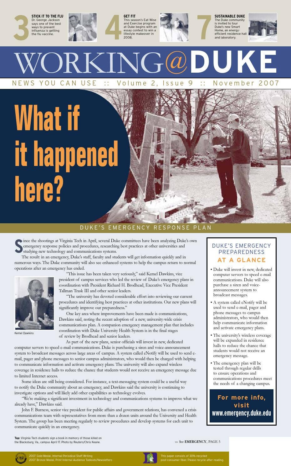 November, 2007 Working@Duke by Working Duke - Issuu