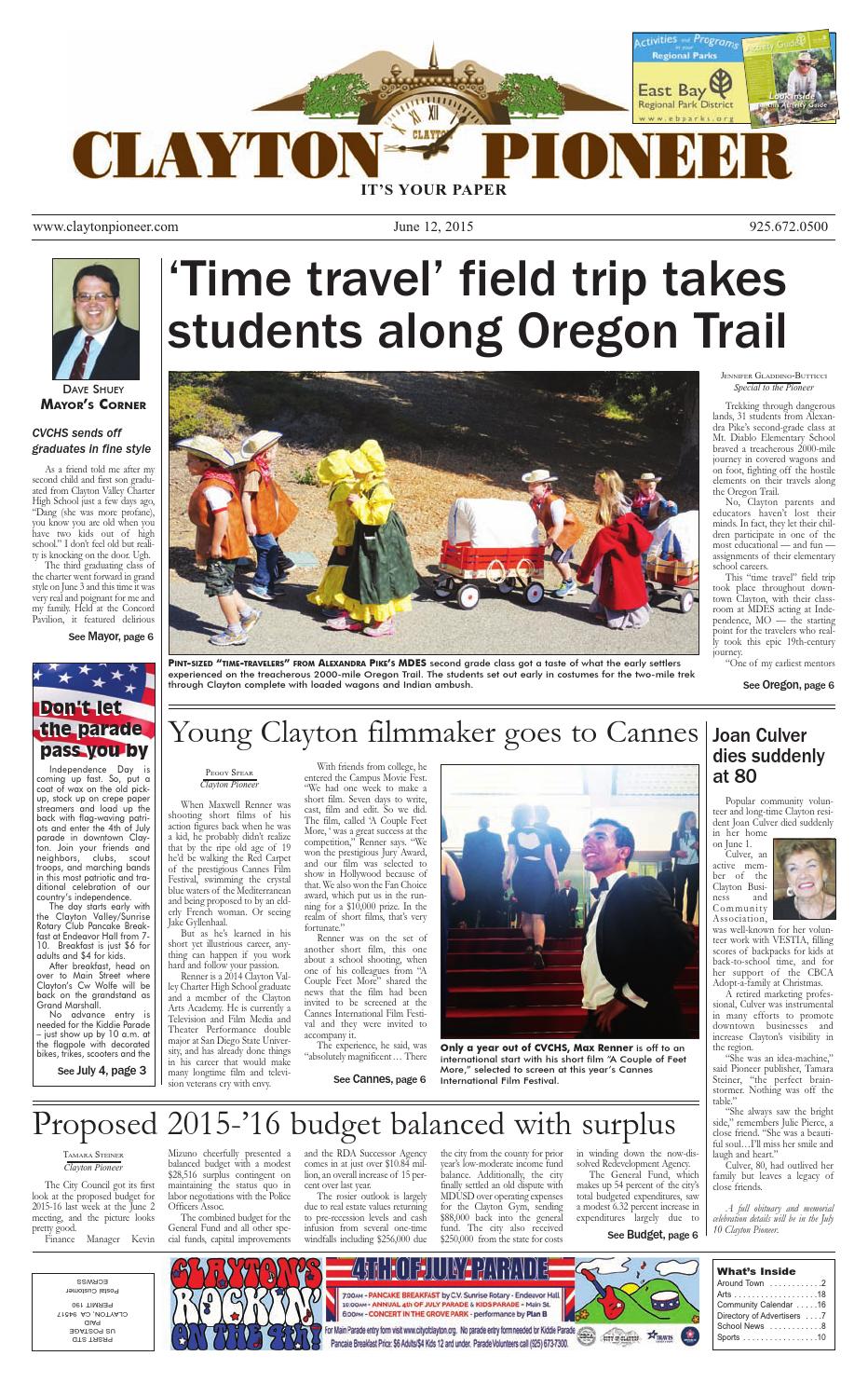 JUN 12 Clayton Pioneer 2015 by Pioneer Publishers Issuu