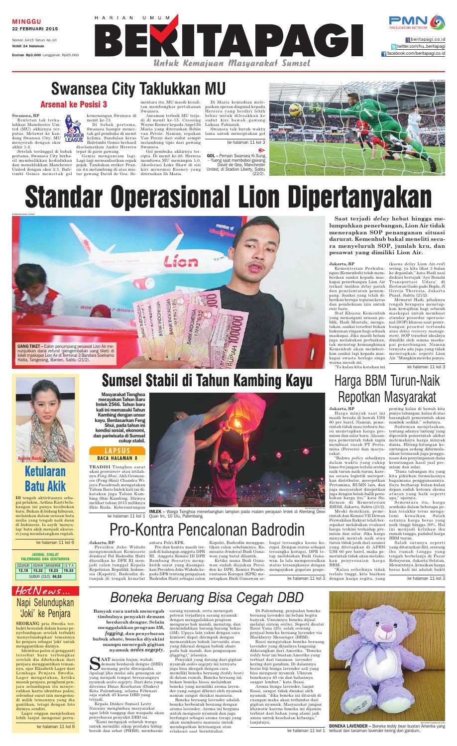 Minggu 22 Februari 2015 By BERITAPAGI Issuu