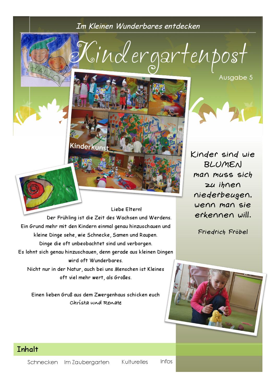 Kindergartenpost frühling by Zellberger Zwergenhaus - Issuu