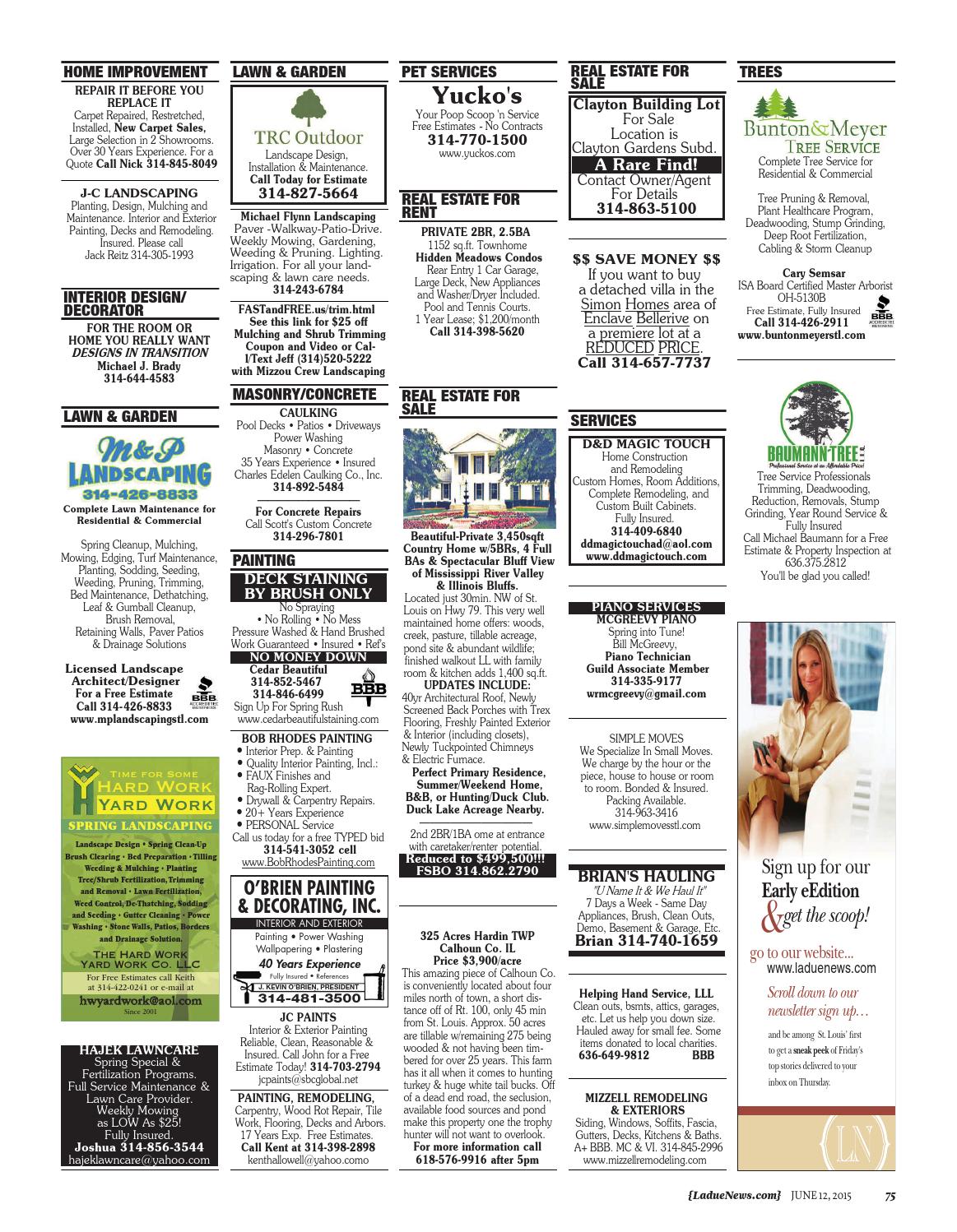 d d tree service on June 12 2015 By Ladue News Issuu