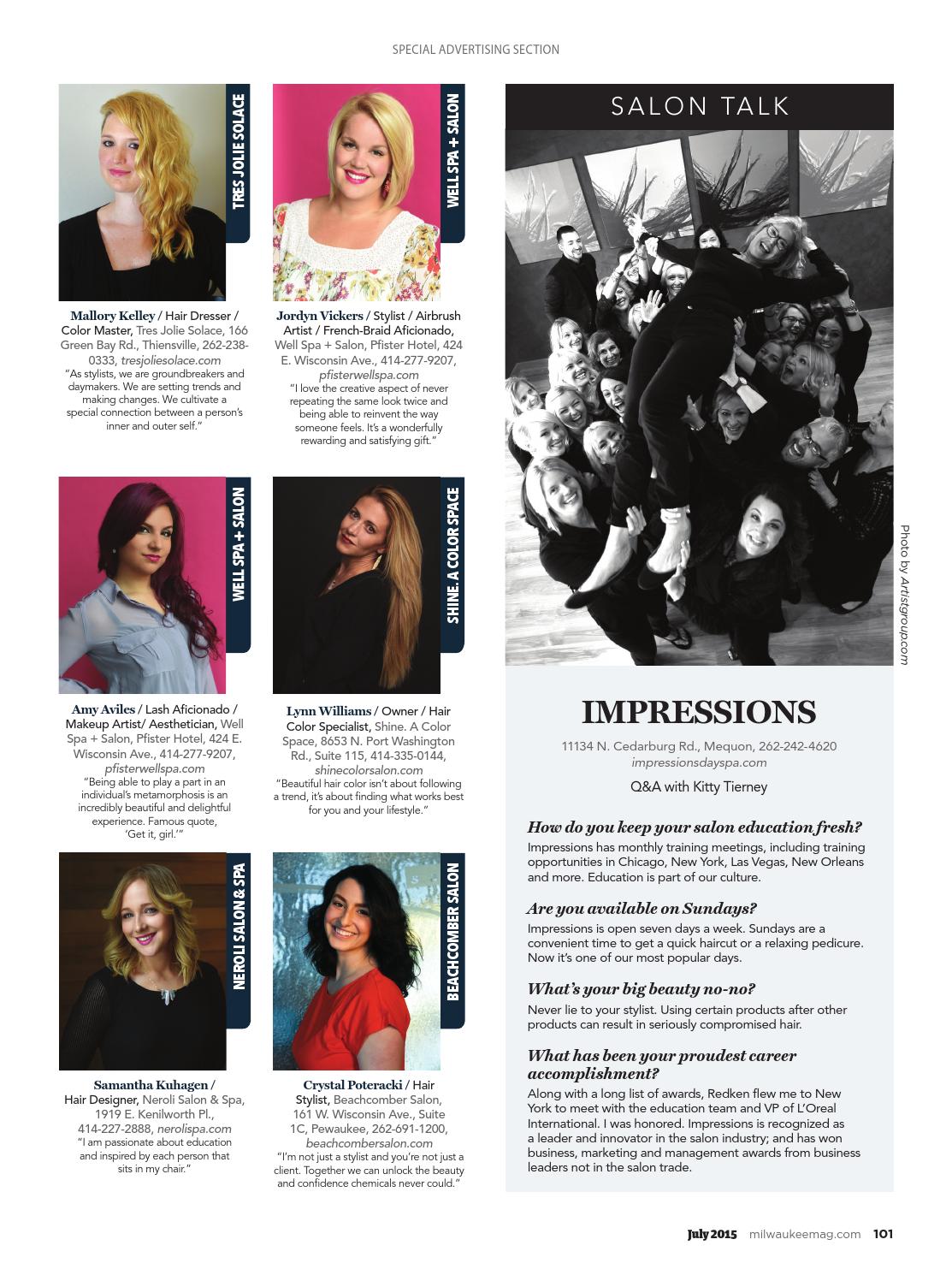 Milwaukee Magazine Salon Superstars 2015 By Milwaukee Magazine