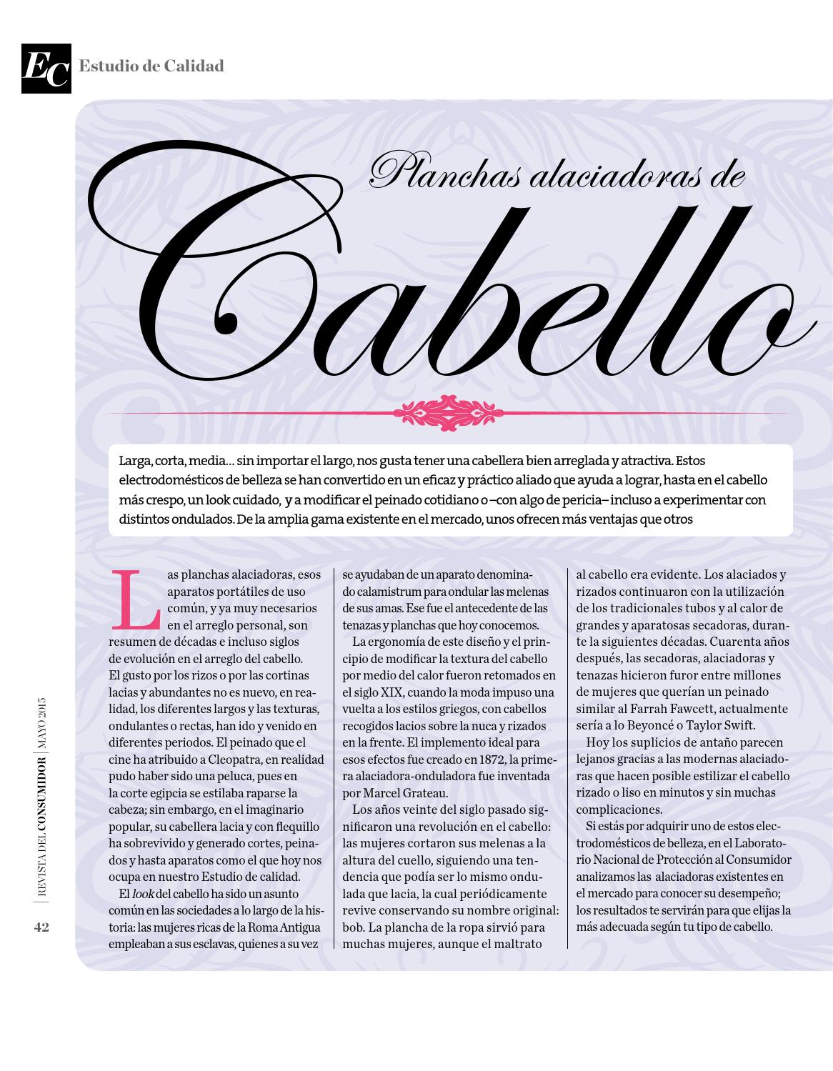 Planchas alaciadoras by PROFECO - Issuu