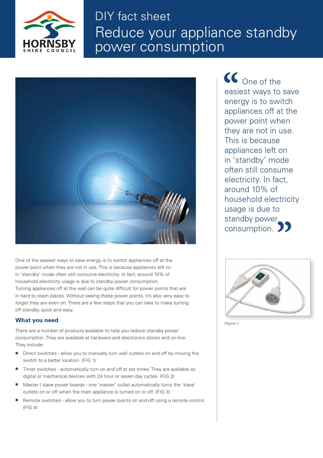 Reduce your appliance standby power consumption by Hornsby Council Issuu