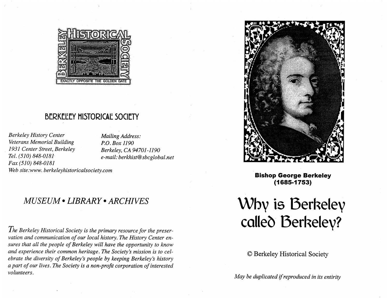 Why is Berkeley called Berkeley? by Visit Berkeley - Issuu