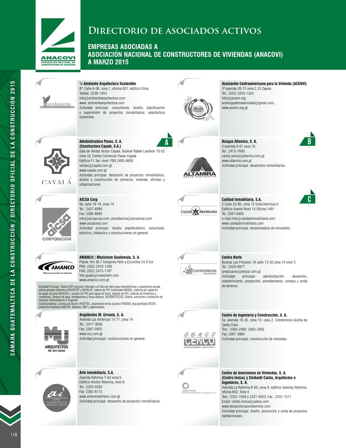 Directorio oficial de la construcción 2015 by Cámara Guatemalteca de la Construcción Issuu Directorio oficial de la construcción 2015 by Cámara Guatemalteca de la Construcción Issuu